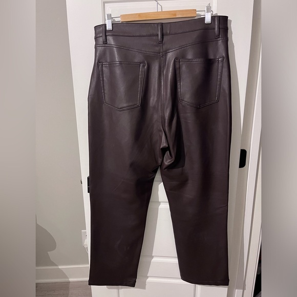 Straight leg brown leather pantss - Picture 4 of 4